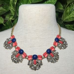 J. Crew Vintage Cluster Jewel Statement Necklace